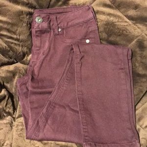 Maurices Maroon Jeggings